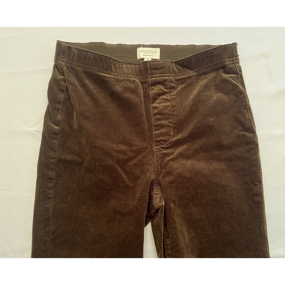 ANTHROPOLOGIE PILCRO Corduroy Jeans Women Small Dark Green Flare Bootcut Pull On - Picture 4 of 14
